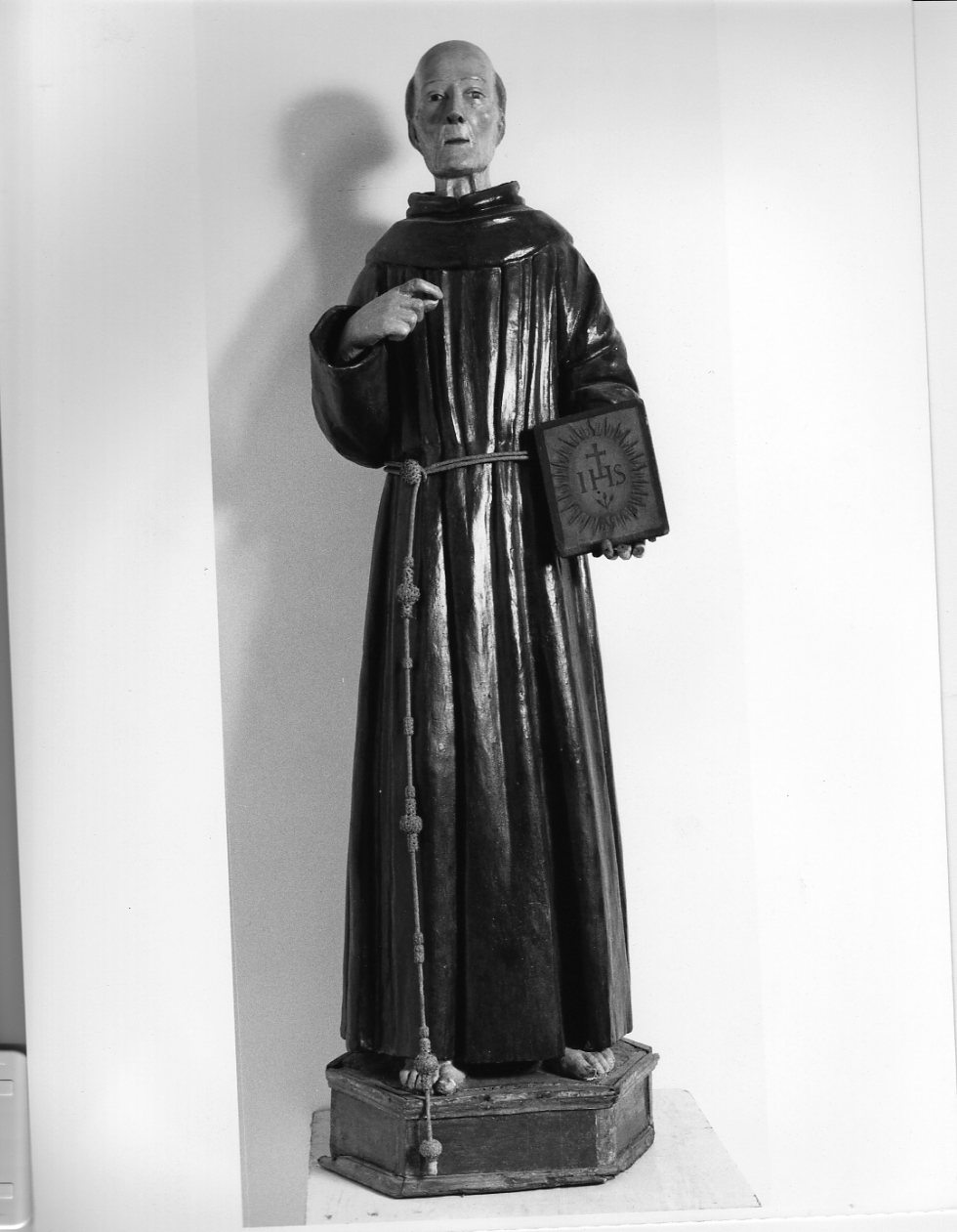 San Bernardino da Siena (statua, opera isolata) - bottega umbra (seconda metà sec. XV)