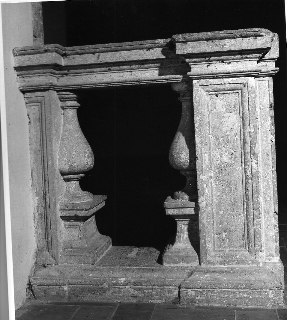 balaustrata, elemento d'insieme - bottega umbra (primo quarto sec. XVII)