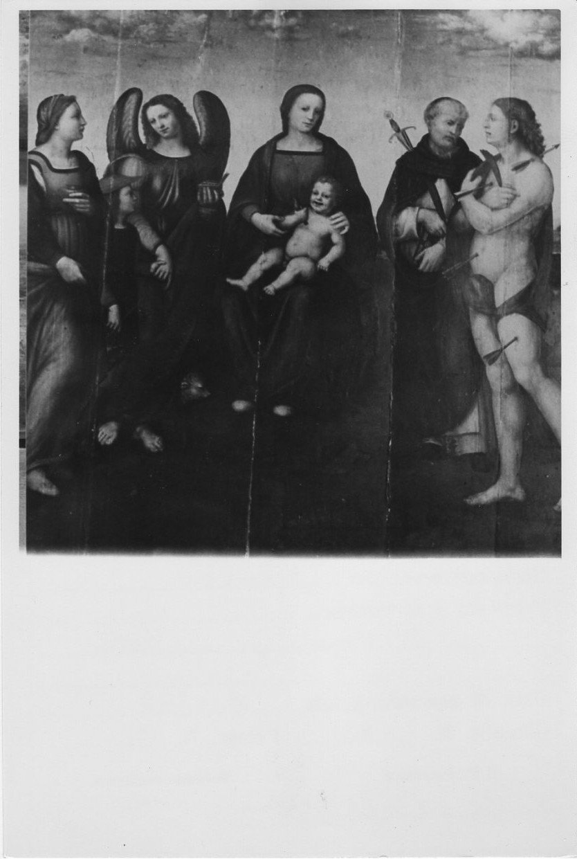 Madonna con Bambino e Santi (dipinto, opera isolata) - bottega umbra (prima metà sec. XVI)