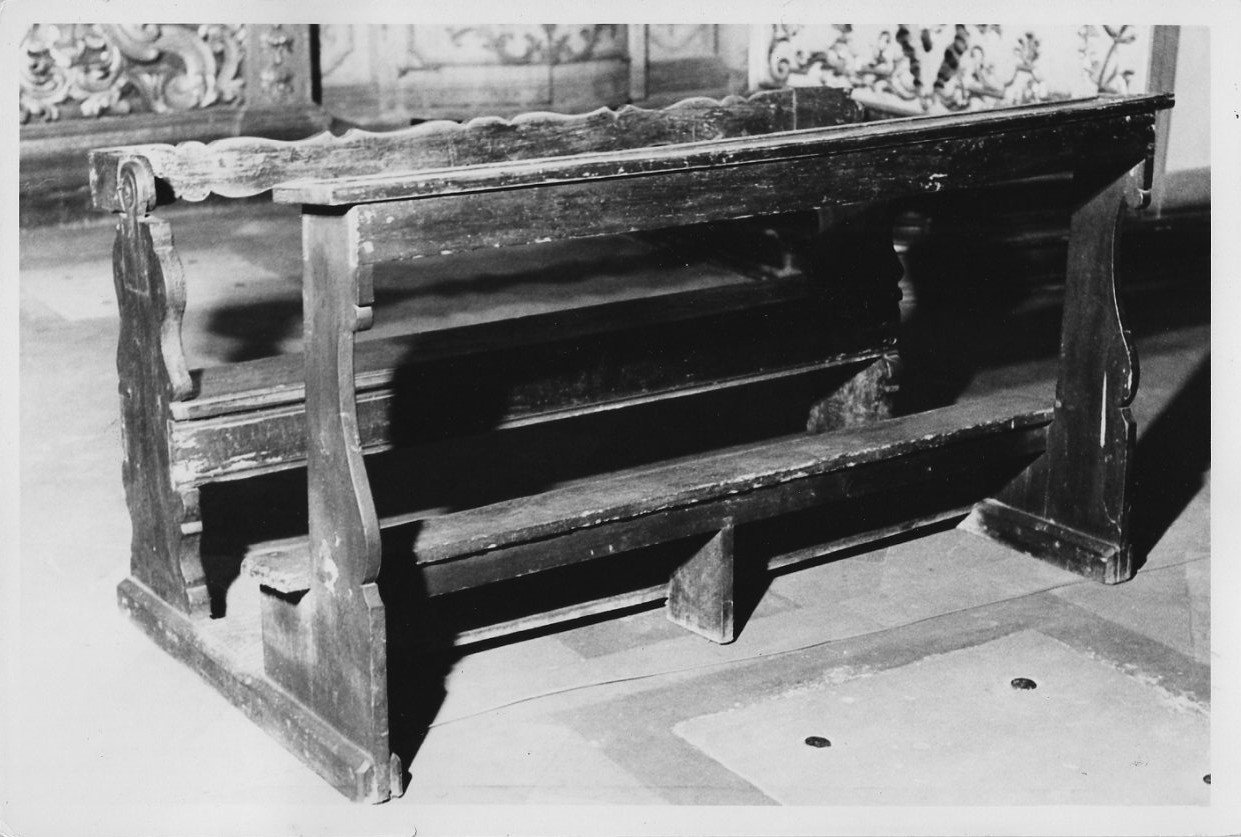 panca con inginocchiatoio, opera isolata - bottega Italia centrale (sec. XVIII)