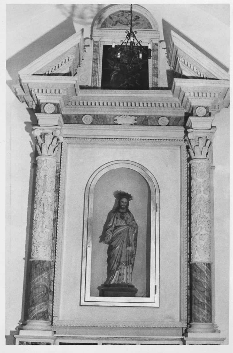 mostra d'altare, complesso decorativo - bottega Italia centrale (sec. XVII)