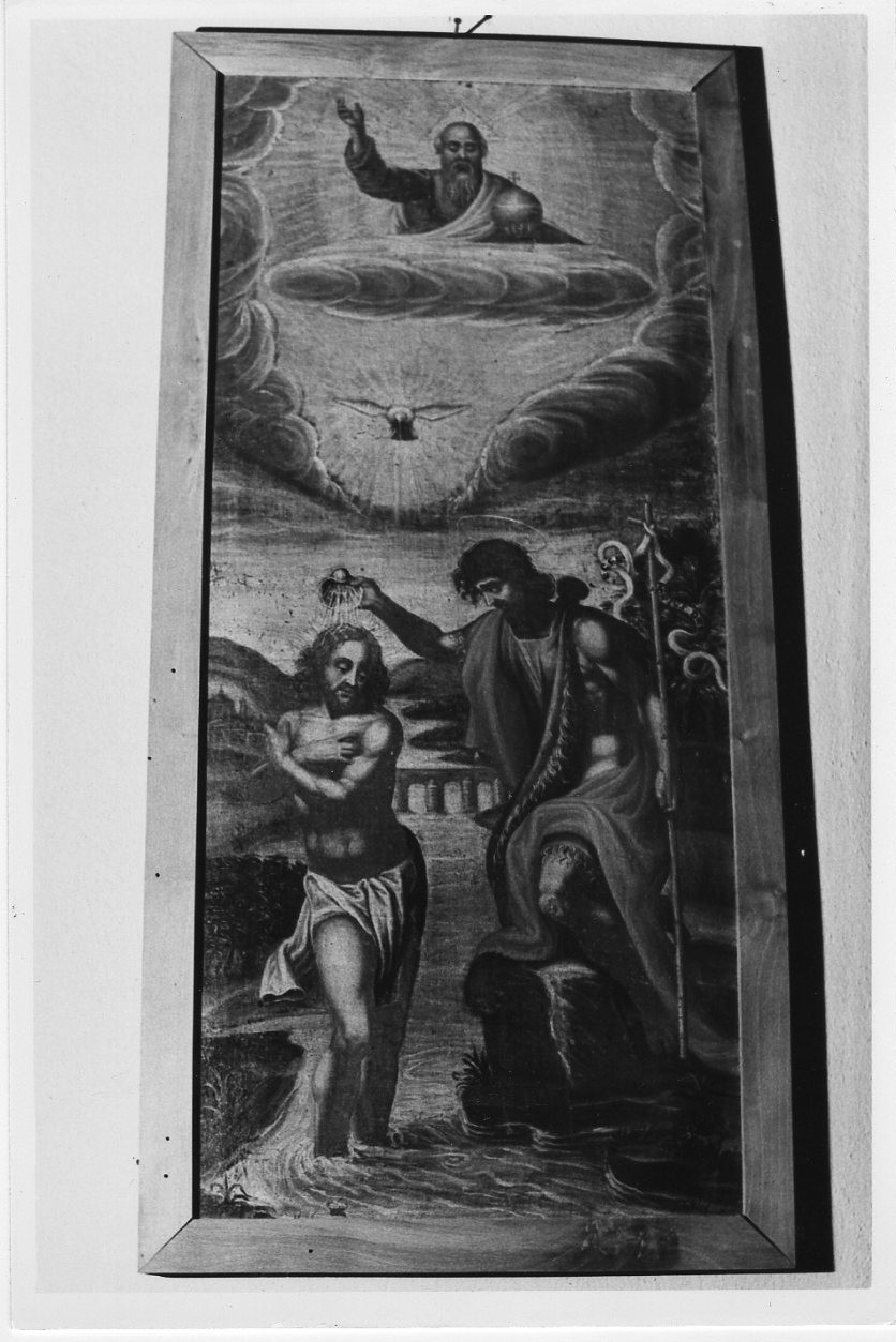 battesimo di Cristo (dipinto, opera isolata) - ambito Italia centrale (fine sec. XVI)