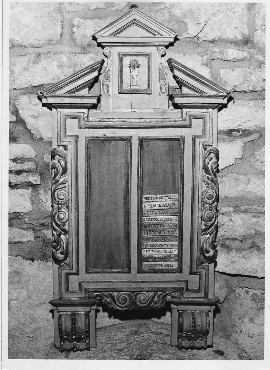 bacheca, opera isolata - bottega italiana (fine sec. XVIII)