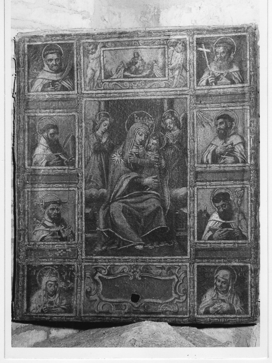 Madonna con Bambino e Santi (dipinto, opera isolata) - ambito italiano (sec. XVII)