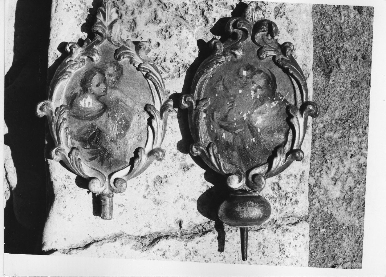 mazza processionale, coppia - ambito italiano (sec. XVIII)