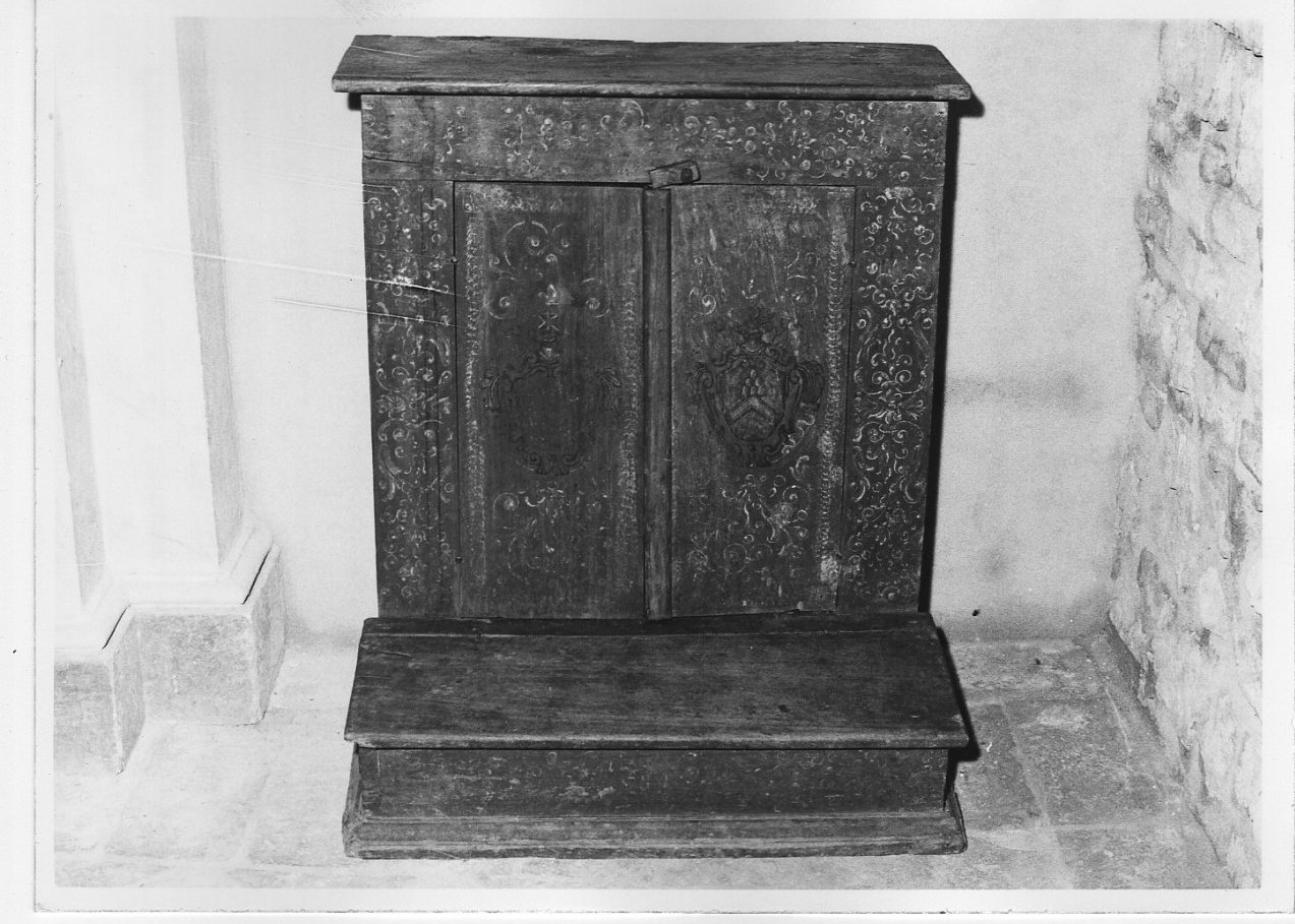 inginocchiatoio, opera isolata - bottega italiana (sec. XVII)