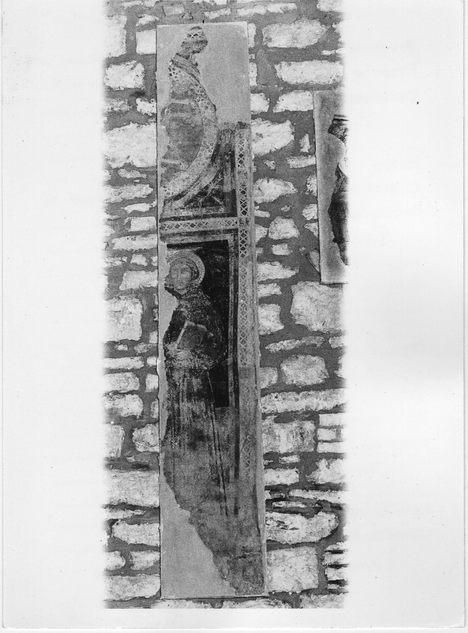 Santo francescano (dipinto, frammento) - ambito umbro (seconda metà sec. XIV)