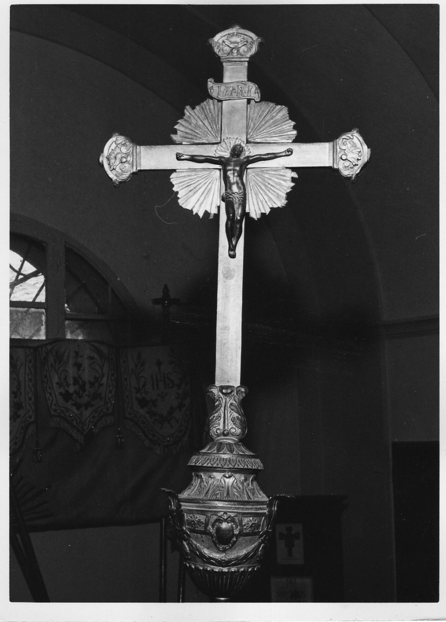 Cristo crocifisso (croce processionale, opera isolata) - bottega italiana (sec. XIX)