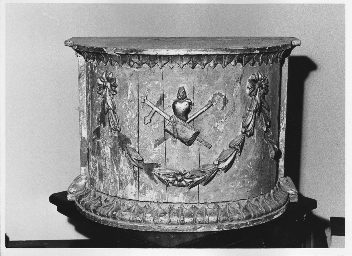 piedistallo di statua, opera isolata - bottega italiana (secc. XVII/ XVIII)