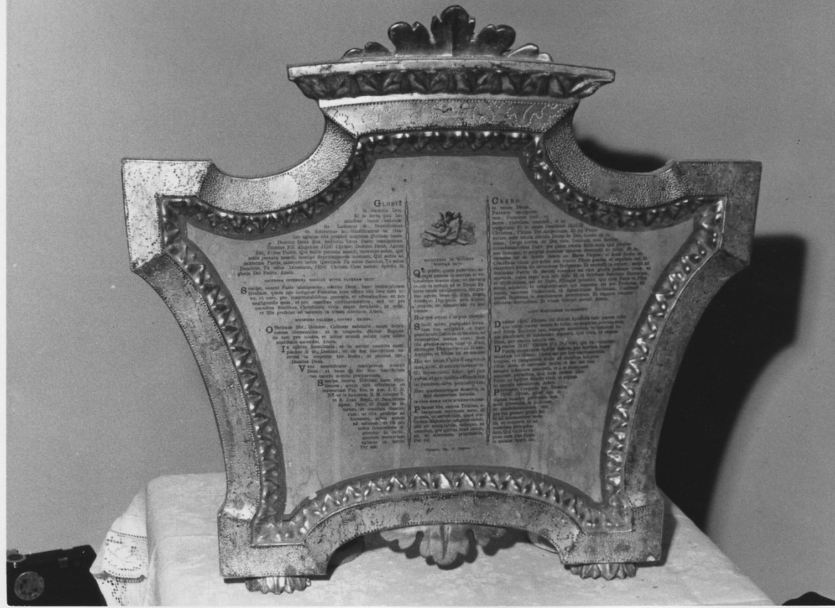 servizio di cartagloria, elemento d'insieme - bottega italiana (sec. XVIII)