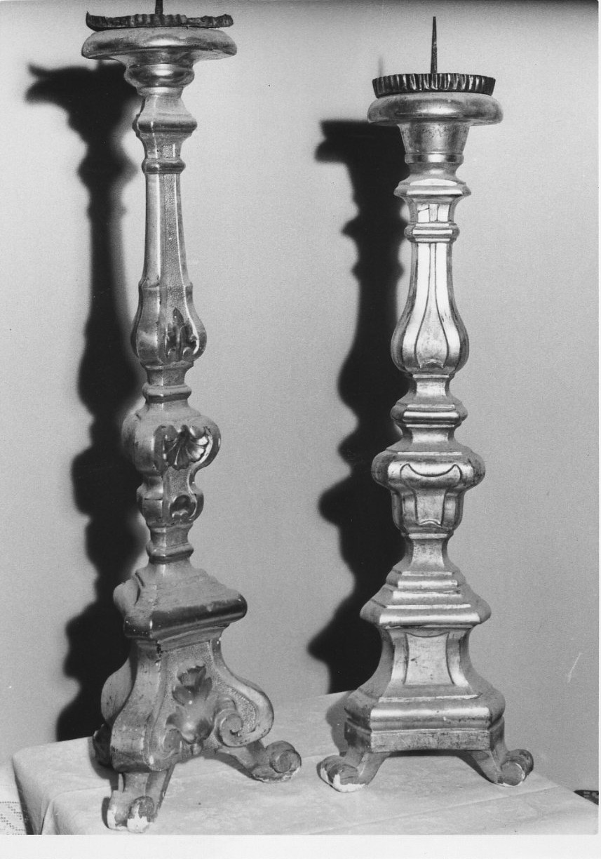 candeliere, insieme - bottega italiana (secc. XVII/ XVIII)