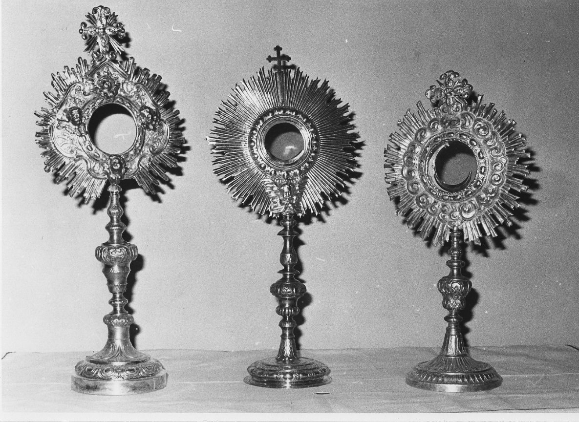 ostensorio - a raggiera, opera isolata - bottega italiana (sec. XVIII)