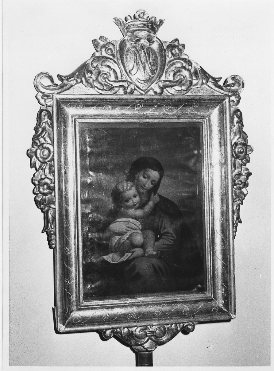 Madonna con Bambino (dipinto, elemento d'insieme) - ambito italiano (secc. XVII/ XVIII)