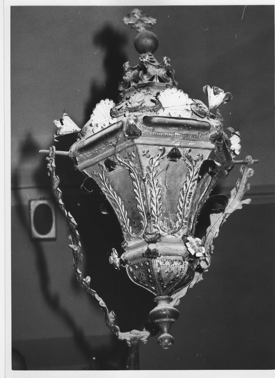 lanterna processionale, coppia - bottega italiana (sec. XIX)