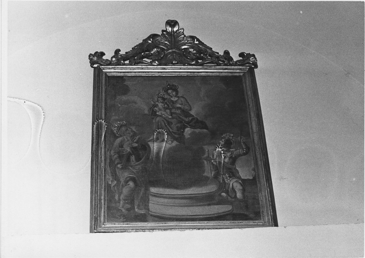 Madonna del Carmelo e santi (dipinto, opera isolata) - ambito italiano (sec. XVII)