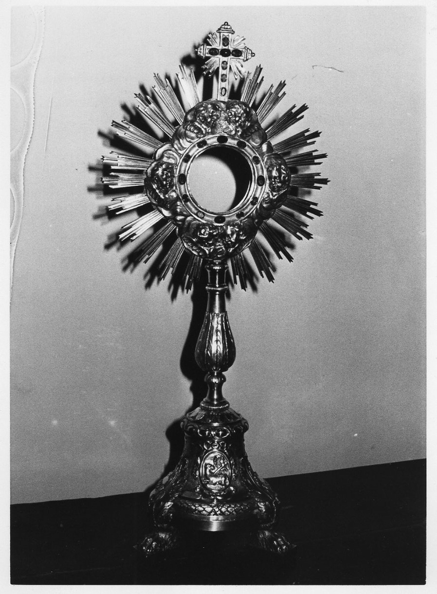 ostensorio - a raggiera, opera isolata - bottega romana (sec. XVIII)