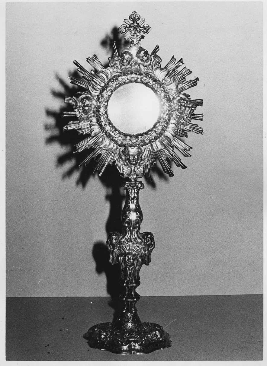 ostensorio - a raggiera, opera isolata - bottega italiana (sec. XVIII)