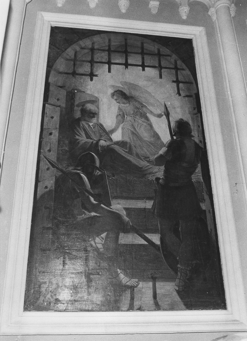 San Pietro liberato dal carcere da un angelo (dipinto, opera isolata) - ambito italiano (sec. XIX)