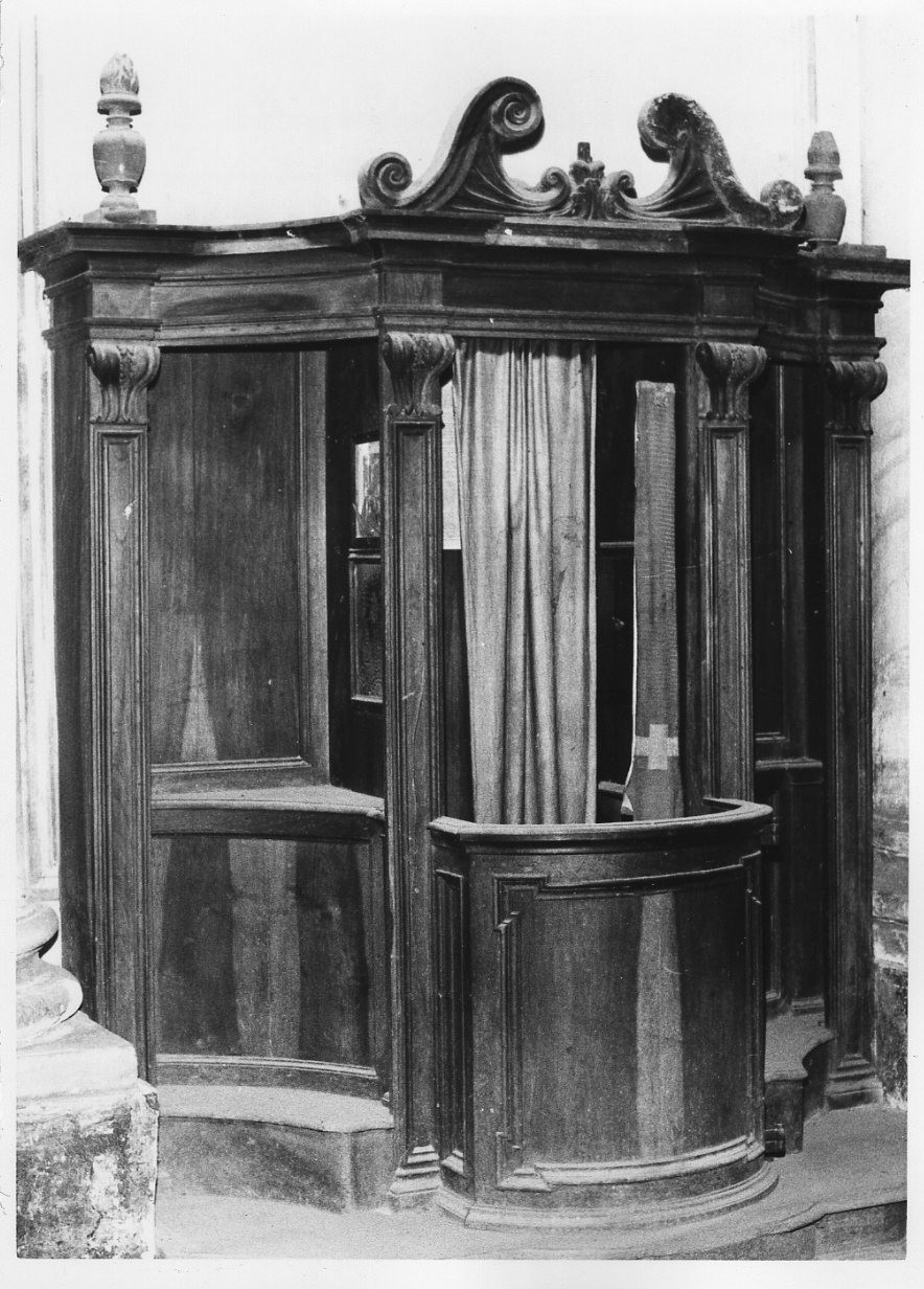 confessionale, coppia - bottega italiana (secc. XVII/ XVIII)