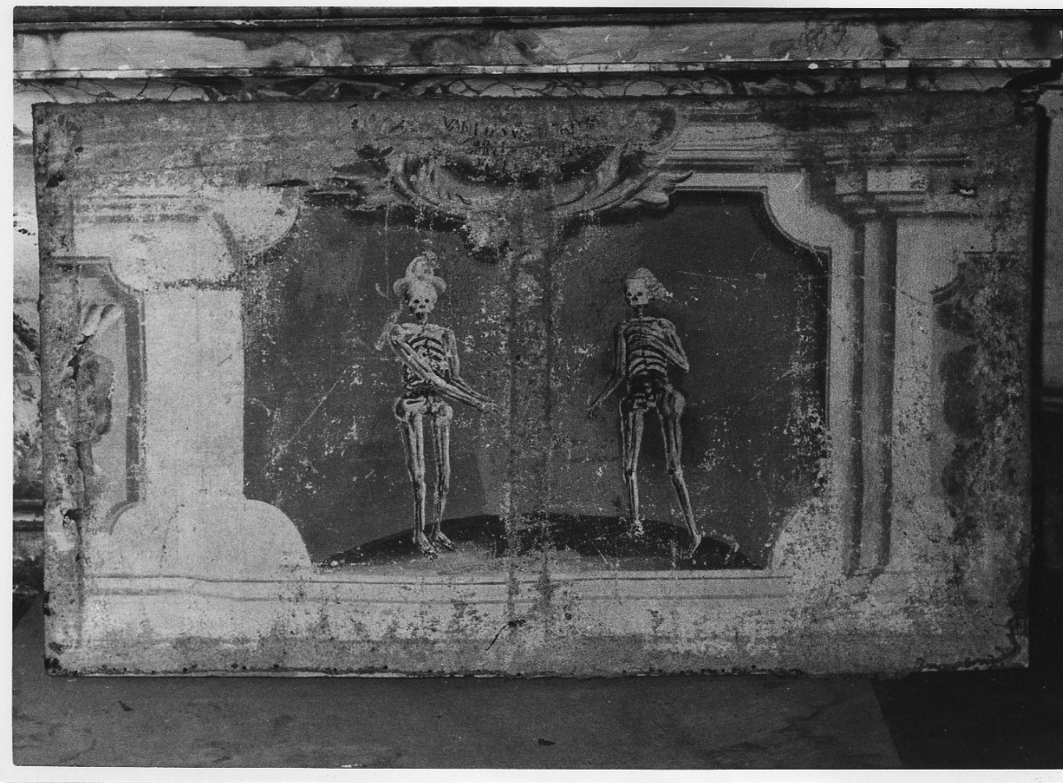 Vanitas (pannello, elemento d'insieme) - bottega italiana (fine sec. XVII)