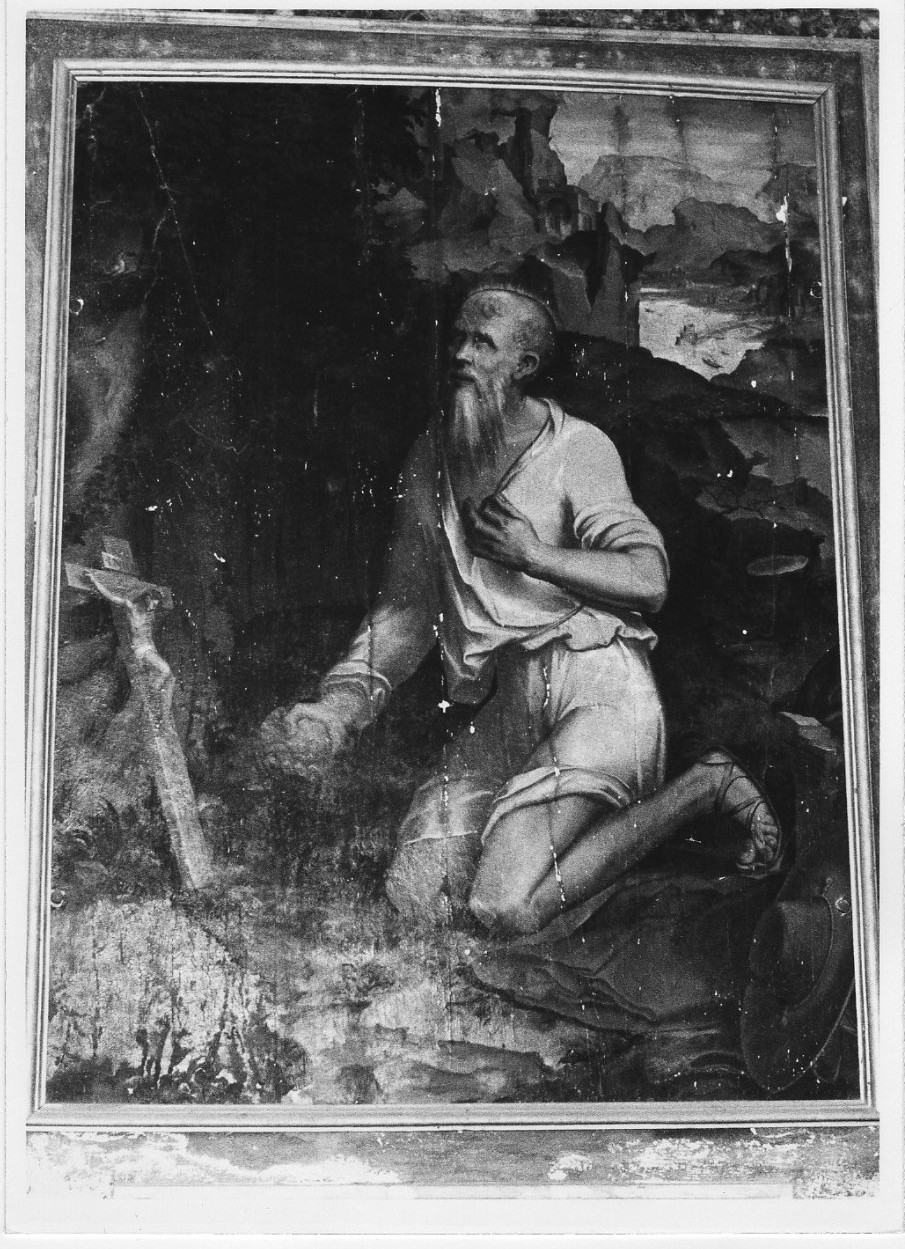 San Girolamo in meditazione (dipinto, opera isolata) - ambito italiano (fine sec. XVI)