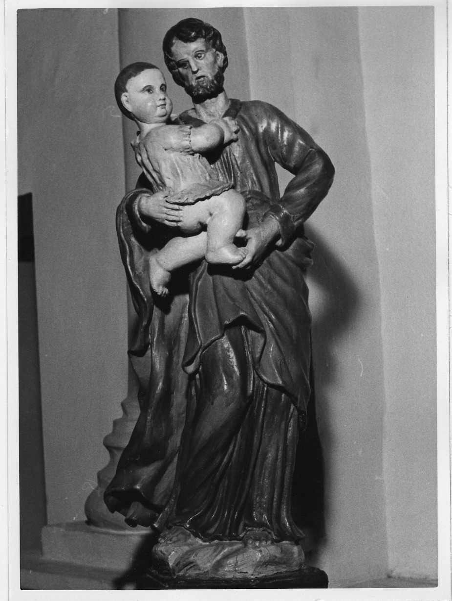 San Giuseppe e Gesù Bambino (statua, opera isolata) - bottega italiana (sec. XVII)