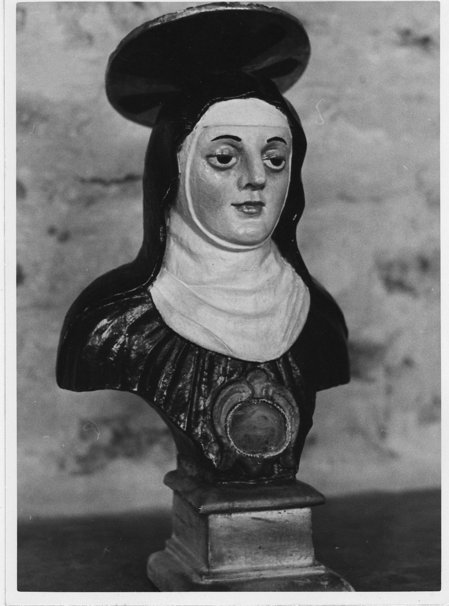 Santa Chiara (reliquiario - a busto, elemento d'insieme) - bottega italiana (sec. XVII)
