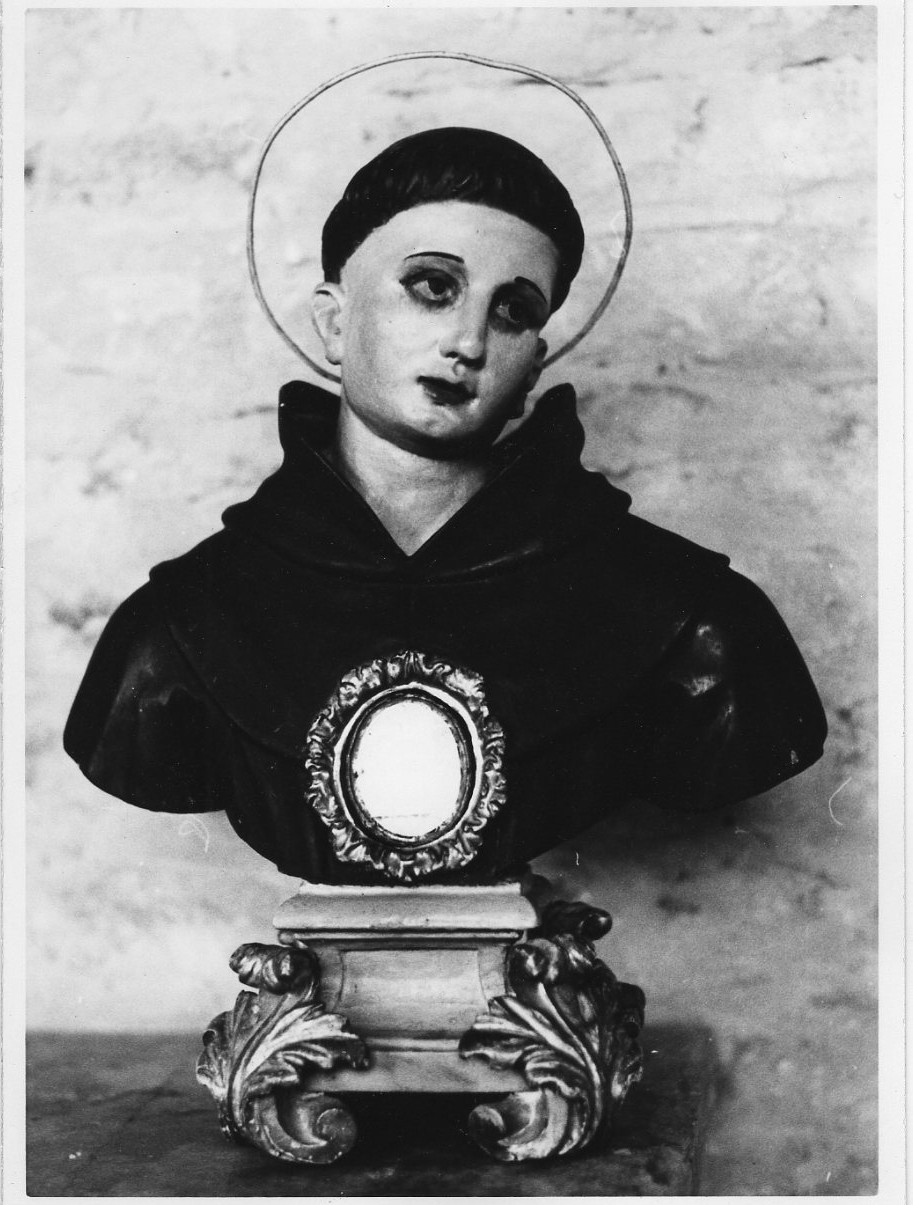Sant'Antonio da Padova (reliquiario - a busto, elemento d'insieme) - bottega italiana (sec. XVII)