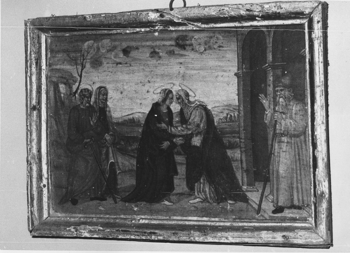 visitazione (dipinto, opera isolata) - ambito italiano (sec. XVI)