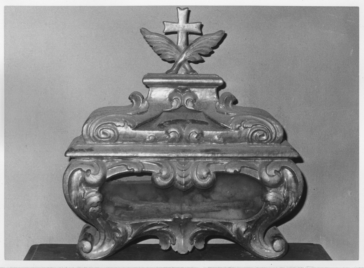 reliquiario a teca - a cassetta, opera isolata - bottega italiana (sec. XVIII)