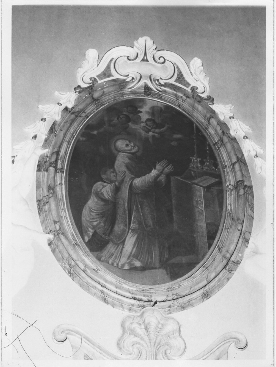 Santo in preghiera (dipinto, opera isolata) di Miselli Giovanni (sec. XVIII)