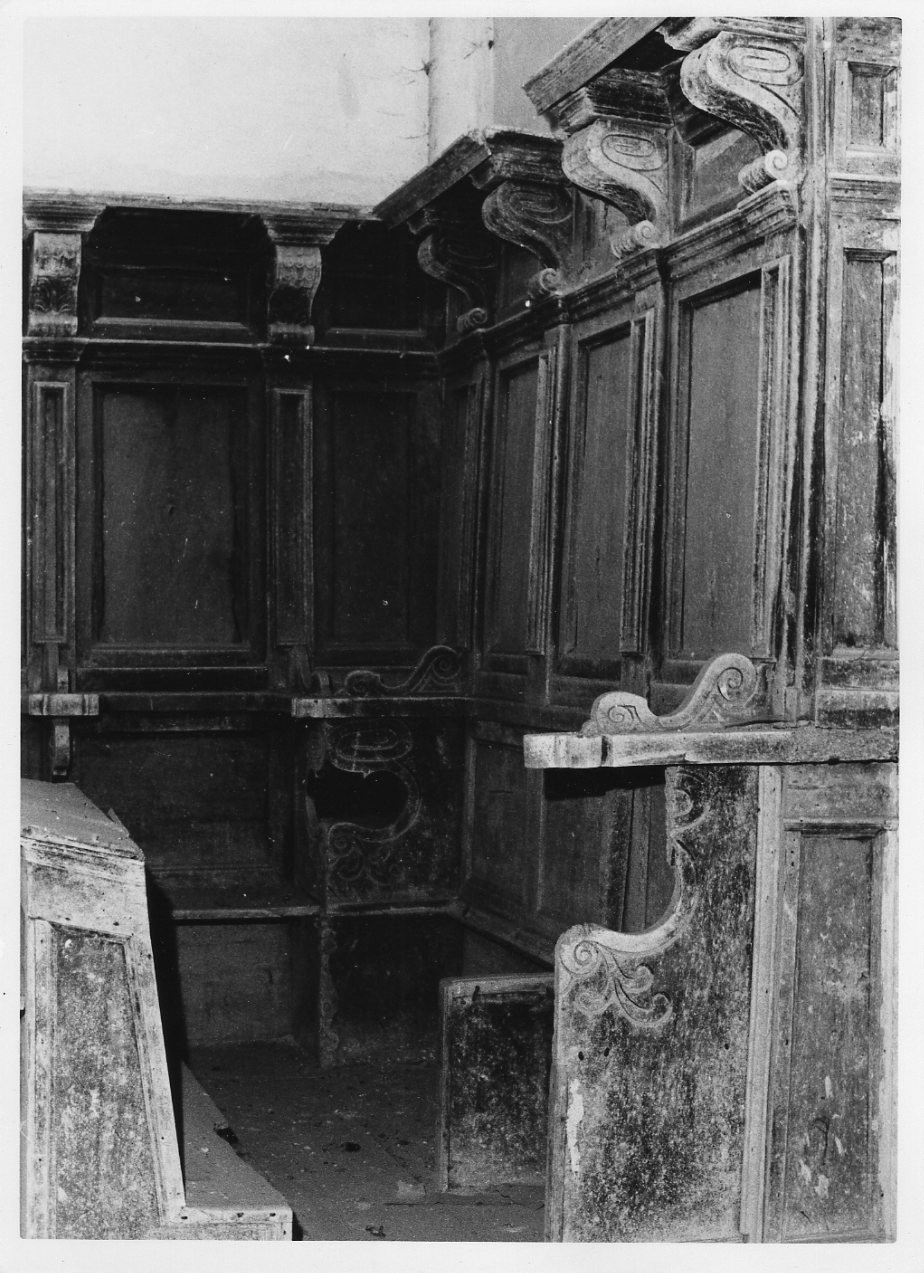 stalli del coro, insieme - bottega italiana (sec. XVII)