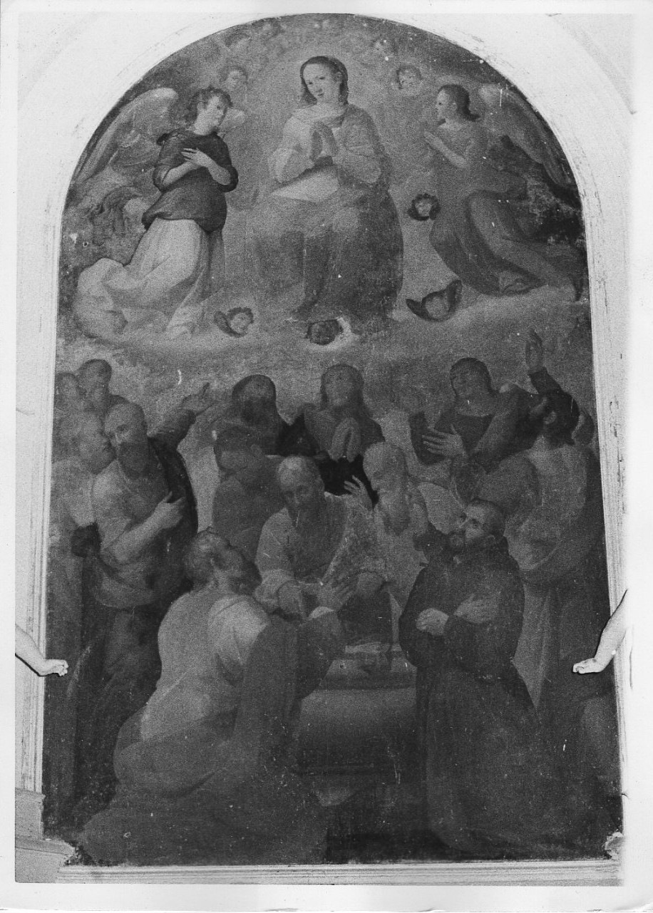assunzione della Madonna (dipinto, opera isolata) di Circignani Nicolò detto Pomarancio (cerchia) (fine sec. XVI)