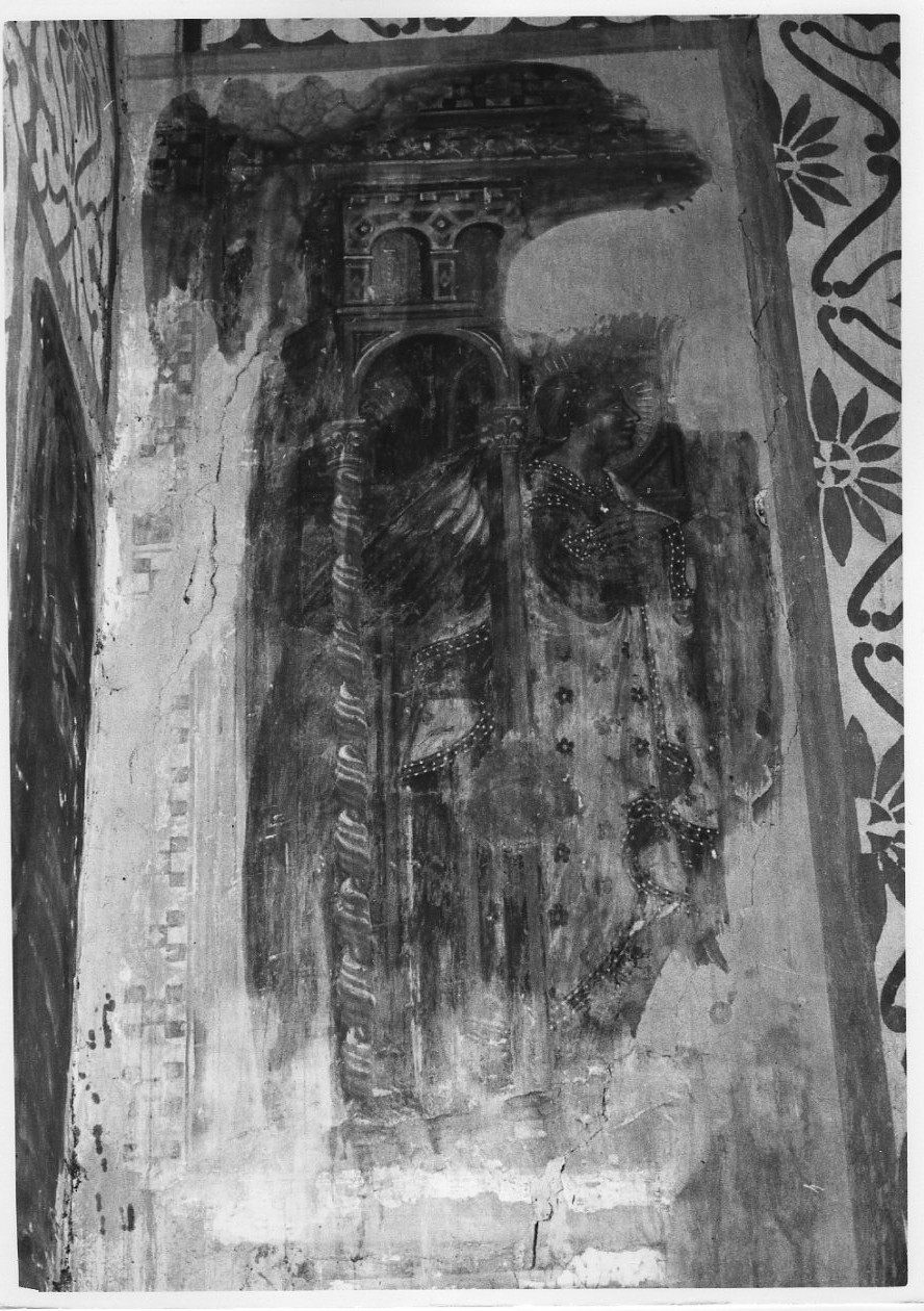 angelo annunciante (dipinto, opera isolata) - ambito senese (seconda metà sec. XIV)