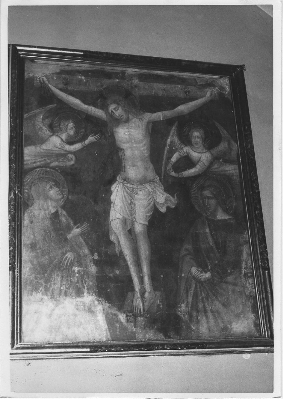 crocifissione di Cristo con la Madonna e santi (dipinto, opera isolata) - ambito senese (seconda metà sec. XIV)