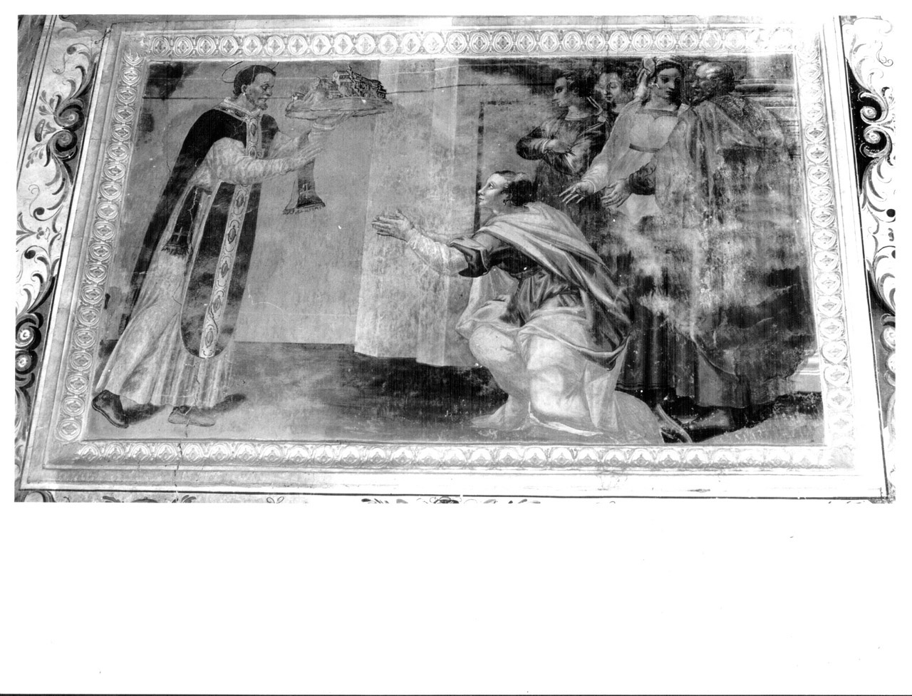 Santo (dipinto, complesso decorativo) - ambito umbro (ultimo quarto sec. XVI)
