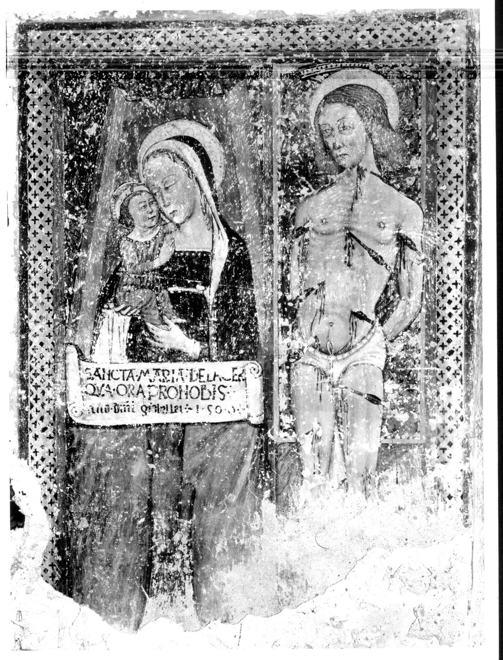Madonna della Quercia e San Sebastiano, Madonna con Bambino e San Sebastiano (dipinto, opera isolata) - ambito umbro (inizio sec. XVI)