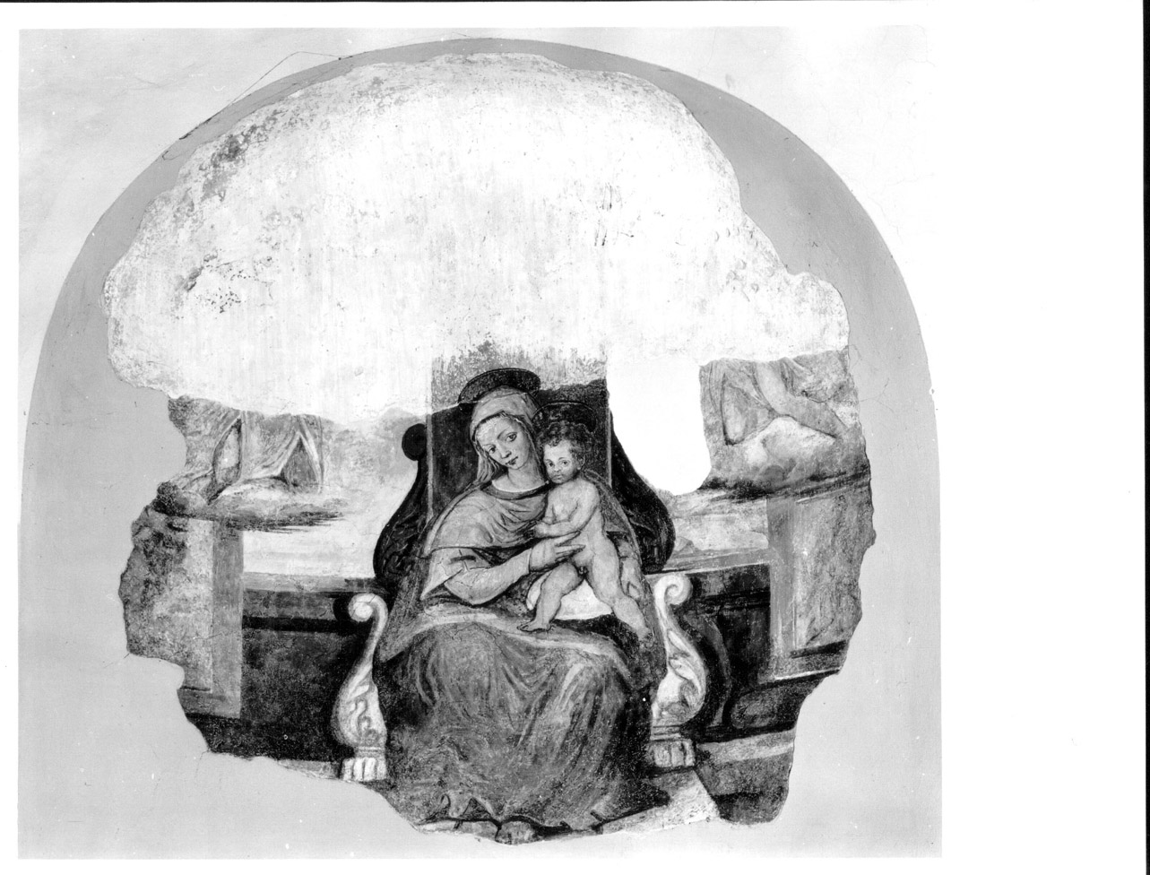 Madonna con Bambino e angeli (dipinto, opera isolata) - ambito umbro (sec. XVI)