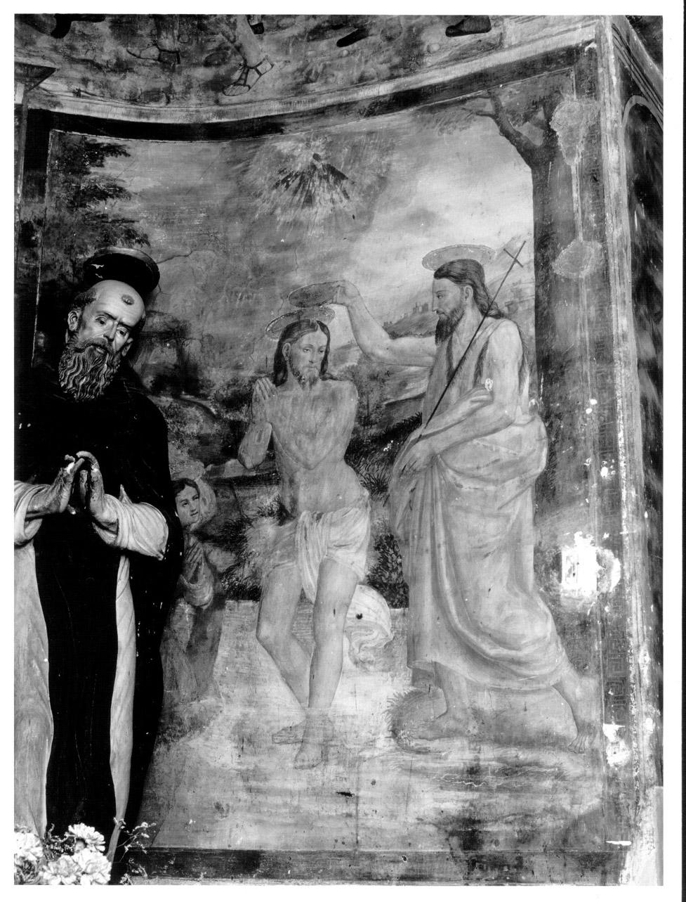 battesimo di Cristo (dipinto, opera isolata) di Tamagni Vincenzo (attribuito) (sec. XVI)