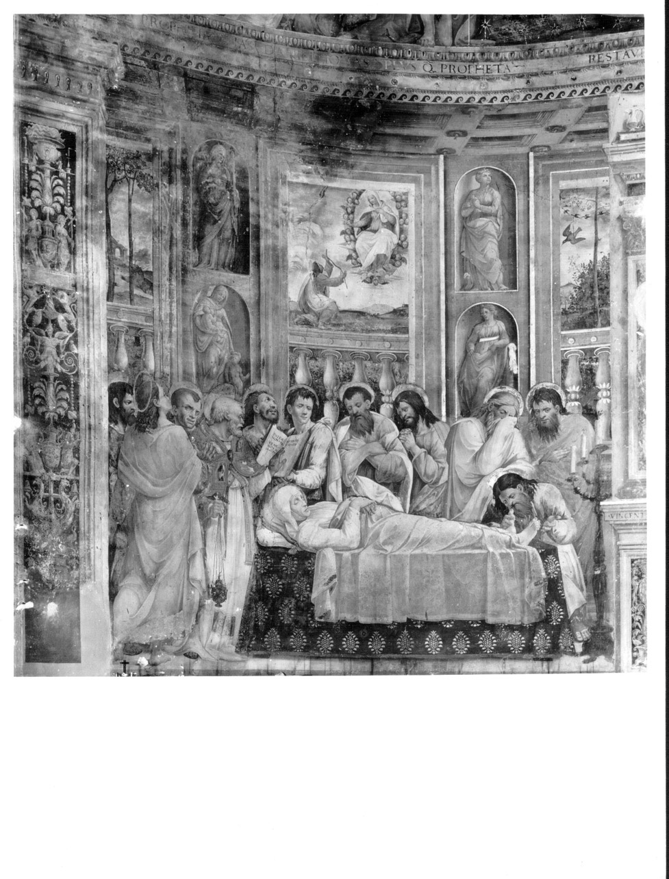 transito della Madonna (dipinto, elemento d'insieme) di Tamagni Vincenzo, Brunotti Giovanni (attribuito) (primo quarto sec. XVI)