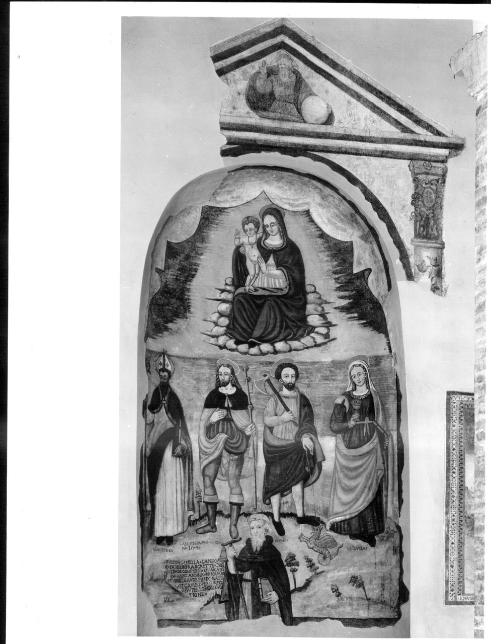 Madonna con Bambino in gloria e santi (dipinto, opera isolata) - ambito umbro (ultimo quarto sec. XVI)