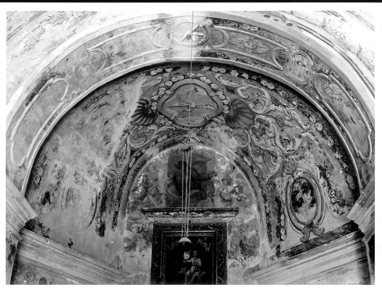 Dio Padre tra angeli (dipinto, elemento d'insieme) - ambito umbro (sec. XVIII)