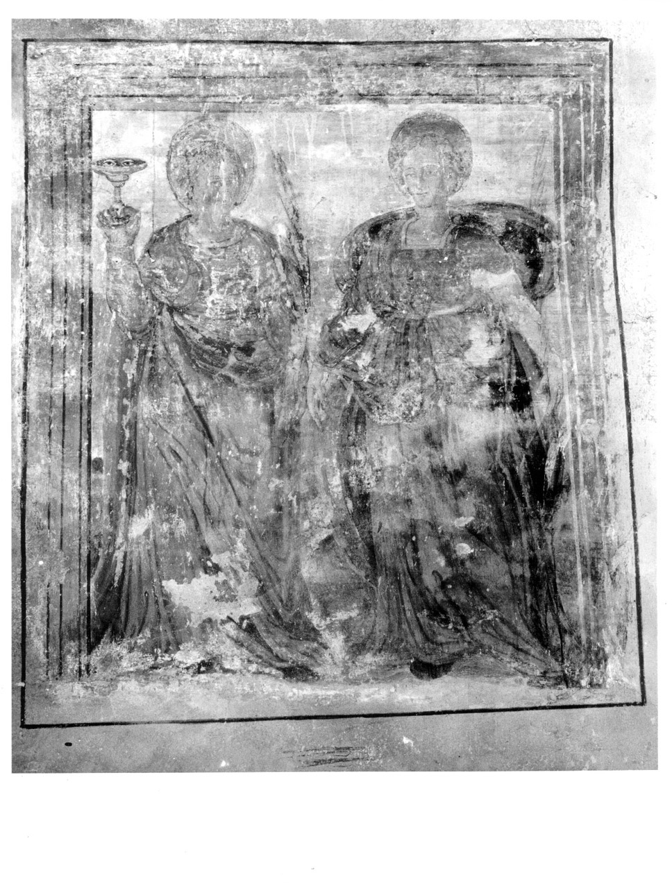 Santa Caterina d'Alessandria e Santa Lucia (dipinto, opera isolata) - ambito umbro (inizio sec. XVII)