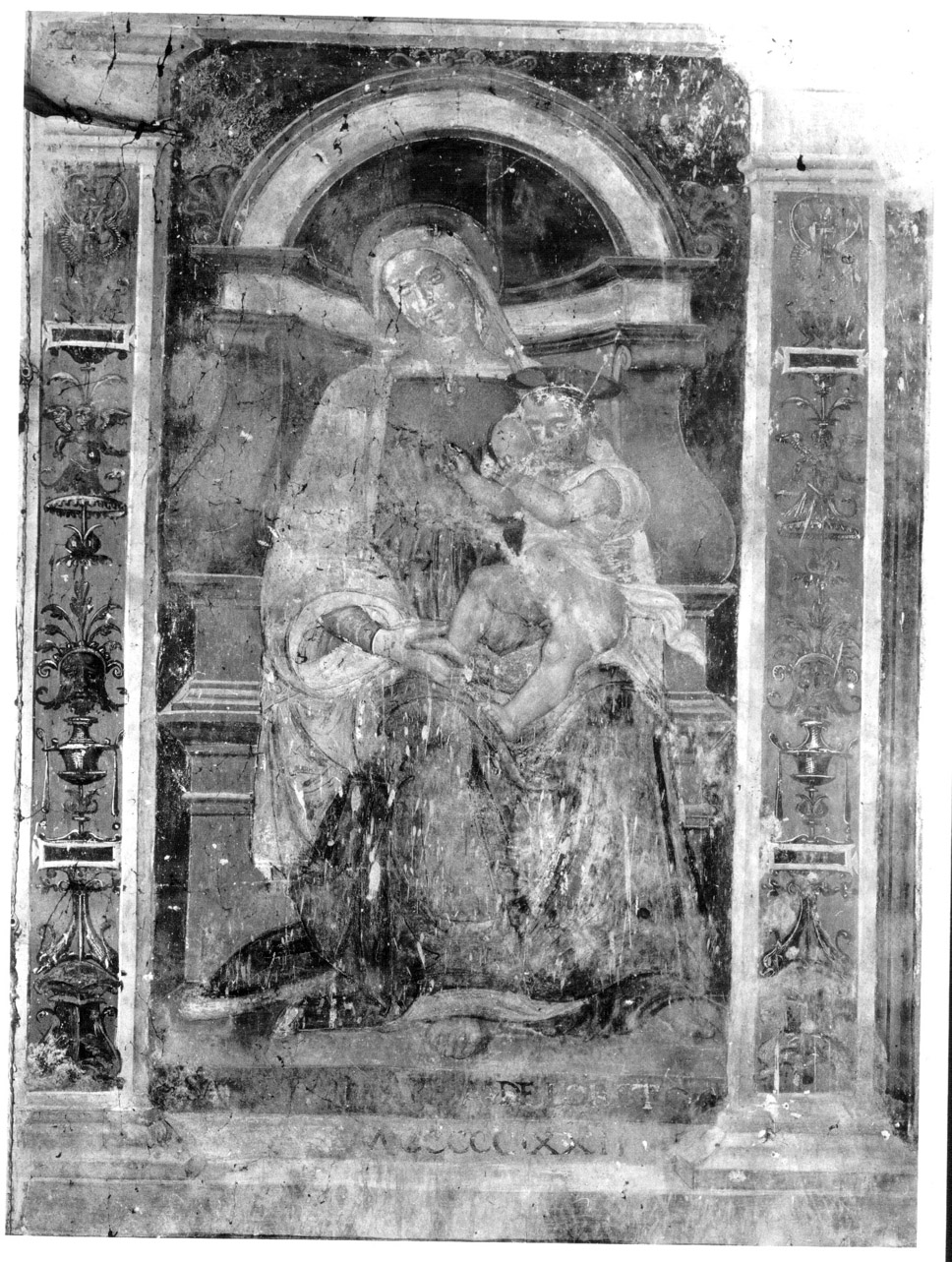 Madonna di Loreto, Madonna del Latte (dipinto, opera isolata) di Giovanni di Pietro detto Spagna (maniera) (primo quarto sec. XVI)
