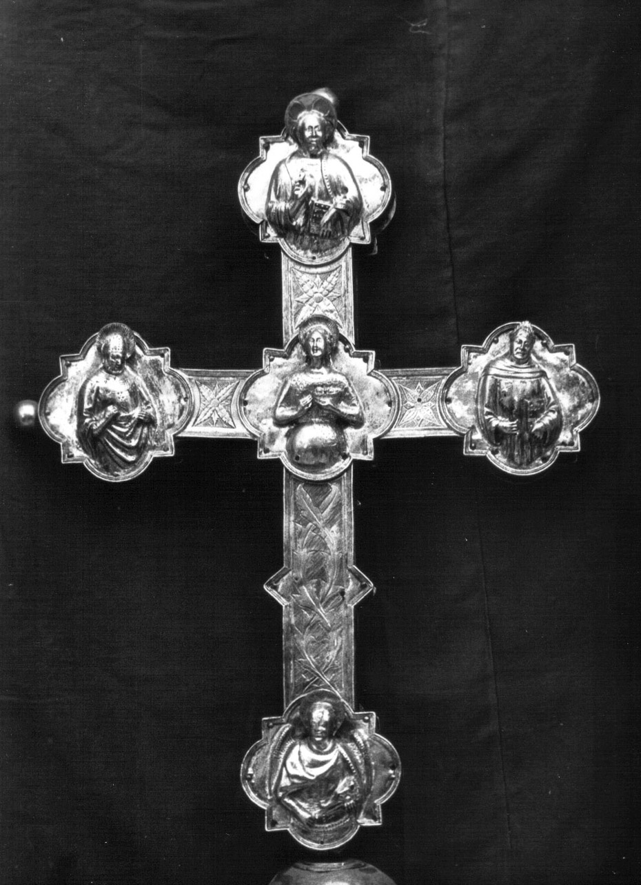 Cristo crocifisso (croce processionale, opera isolata) - bottega Italia centrale (prima metà sec. XV)