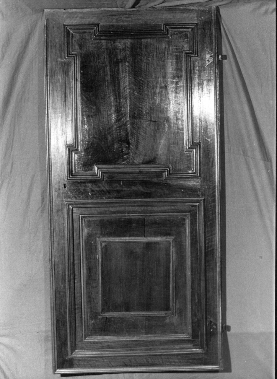 porta - ad un battente, opera isolata - bottega Italia centrale (seconda metà sec. XVII)