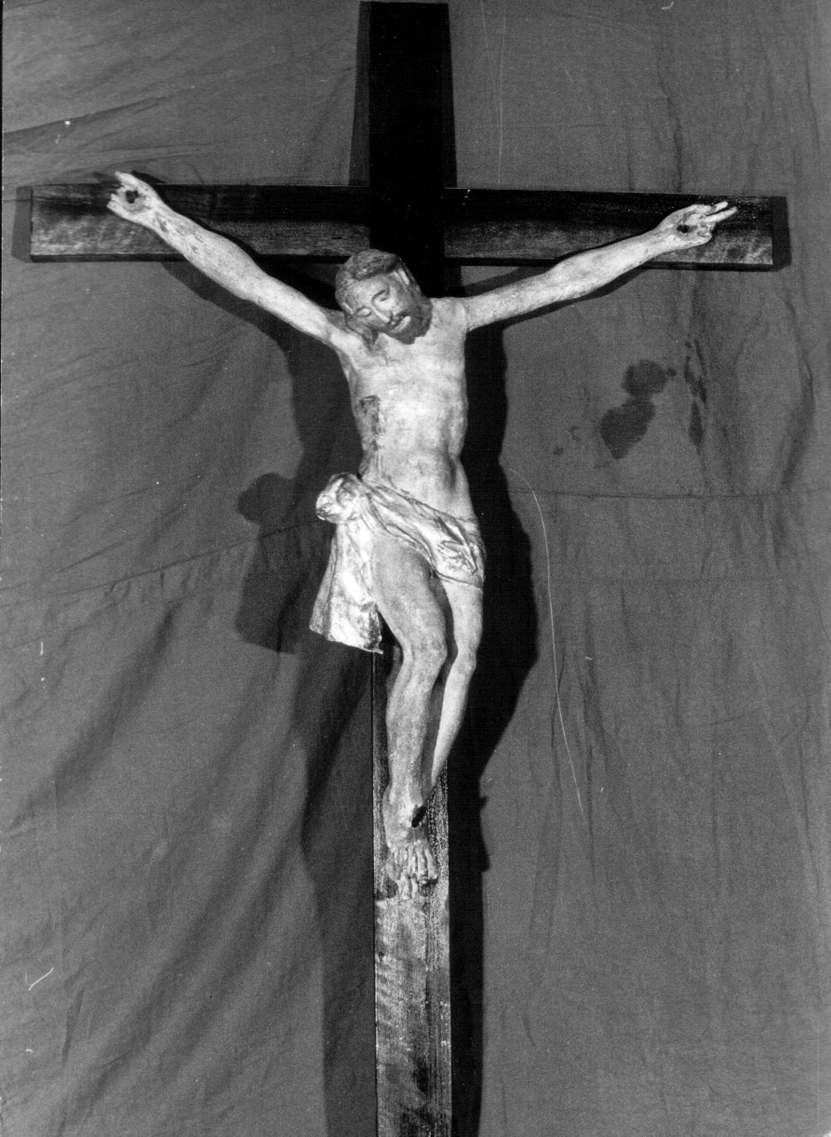 Cristo crocifisso (crocifisso, opera isolata) - bottega Italia centrale (sec. XVII)