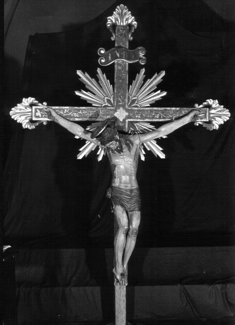 Cristo crocifisso (crocifisso, opera isolata) - bottega Italia centrale (prima metà sec. XVII)