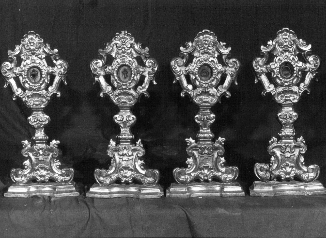 reliquiario - a ostensorio, serie - bottega Italia centrale (prima metà sec. XVIII)