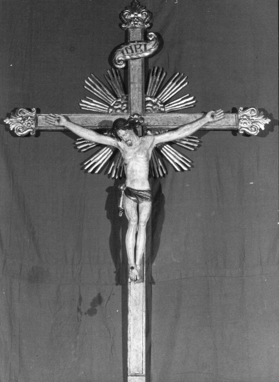 Cristo crocifisso (crocifisso, opera isolata) - bottega Italia centrale (sec. XVII)